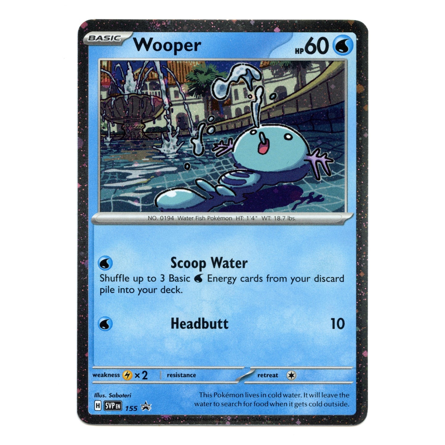 Wooper SVP155 | Surging Sparks | Black Star Promo | NM